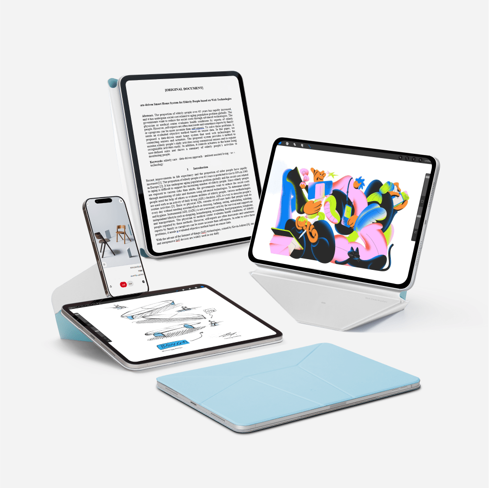 Dynamic Folio For Tablets MS028 iPad Air 11"" (4-5th Gen./M2/M3) & iPad Pro 11"" (2-4th Gen.) Soothing Mist x Misty Cove 