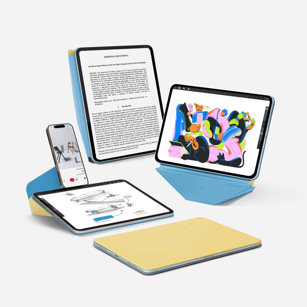 Dynamic Folio For Tablets MS028 iPad Air 11"" (4-5th Gen./M2/M3) & iPad Pro 11"" (2-4th Gen.) Wonder Yellow 